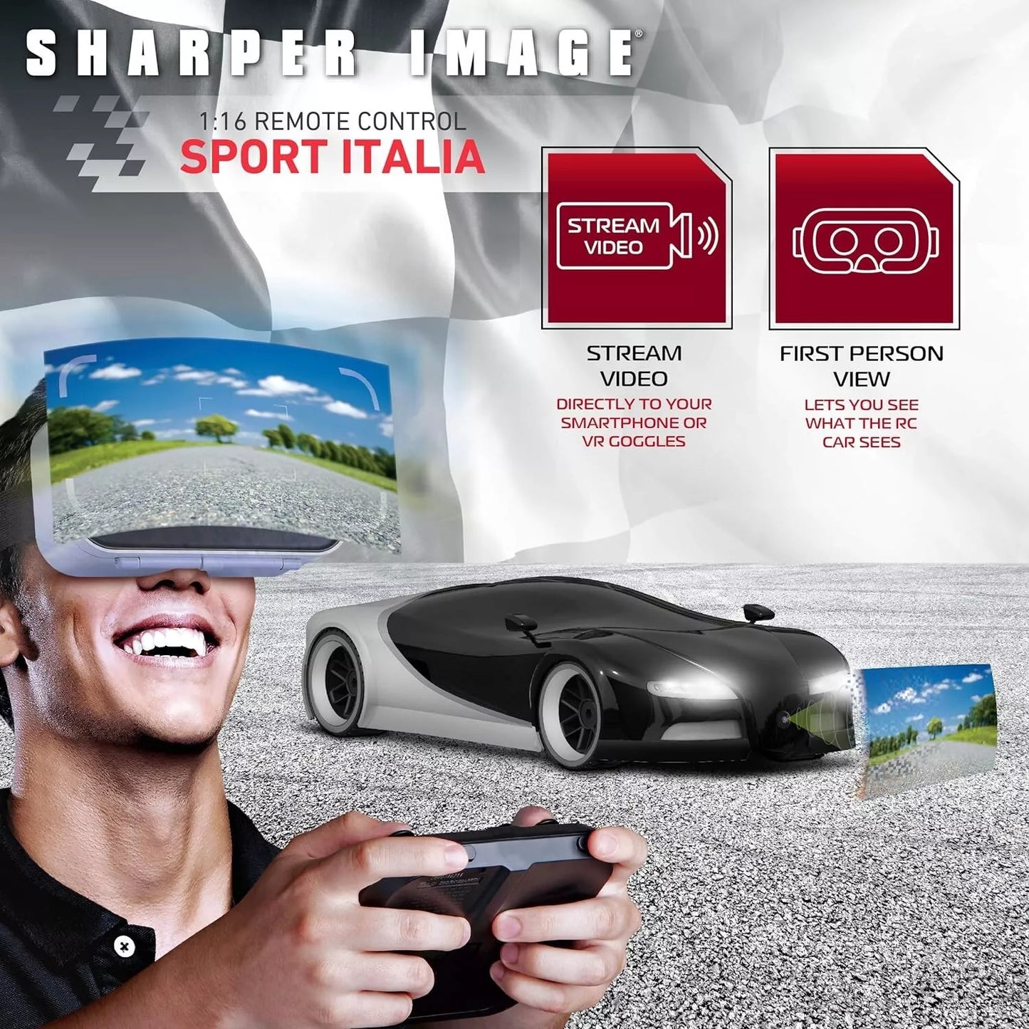 Sharper Image Virtual Reality Italia Rechargeable Racing Car