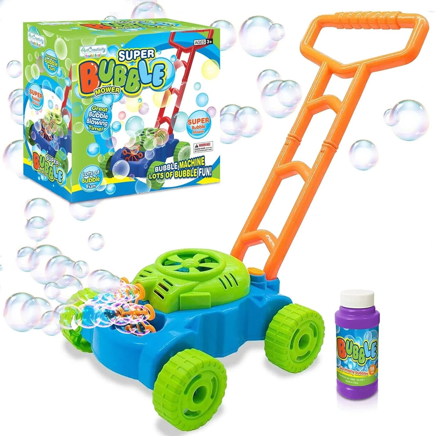 Lawn Mower Bubble Machine