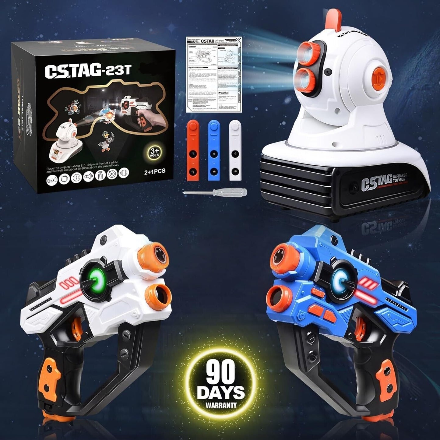 CS Tag Laser Tag Gun Play Set with LED Projection