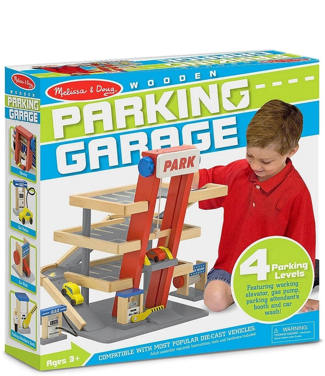 Melissa and Doug Wooden Parking Garage Toy