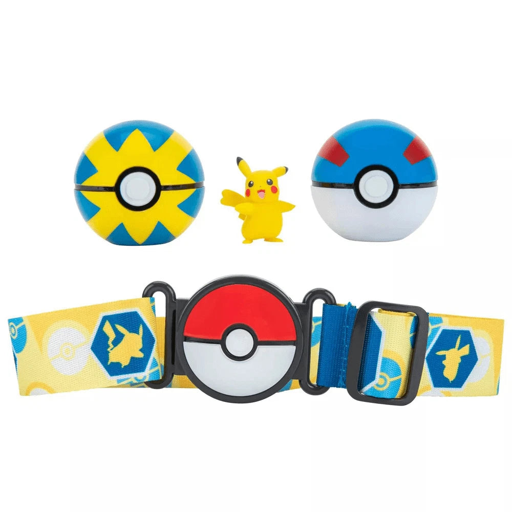 Pokémon Pikachu Clip 'N' Go Poké Ball Belt Set Action Figure