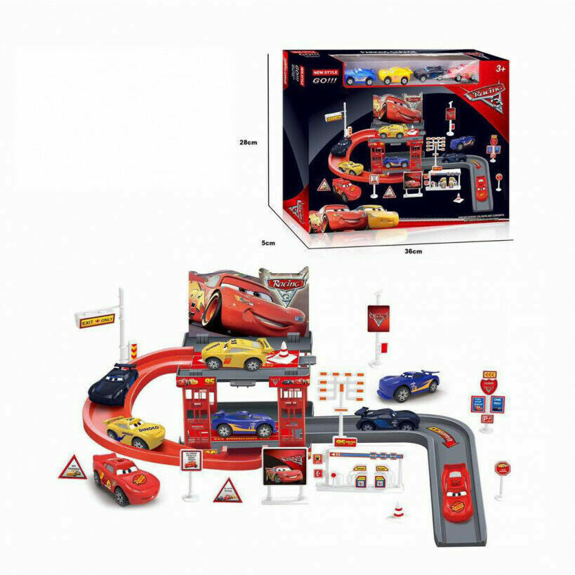 Lightning McQueen 29 Pcs Parking Garage Playset 