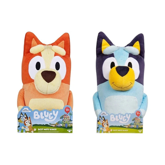 Large 41cm Bluey Best Mate Bluey & Bingo Plush Toy Bundle