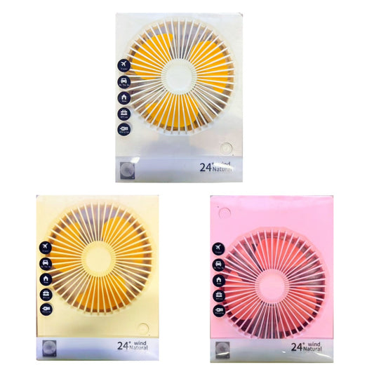 Three Speed Rechargeable Electric Fan Natural Wind Angle Adjustable