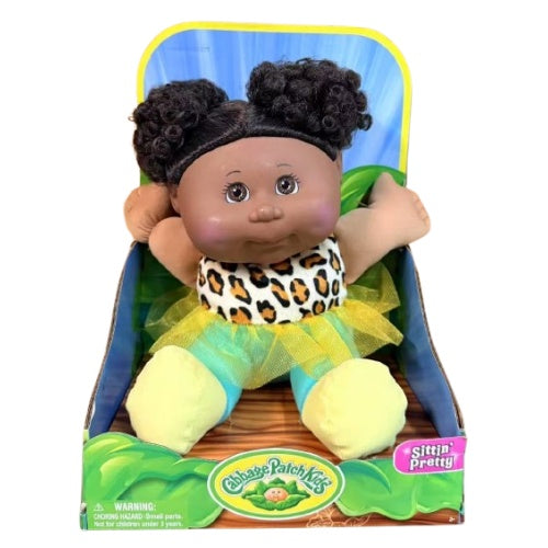 12" Cabbage Patch Kids Sittin Pretty Doll Leopard Print Tutu Skirt