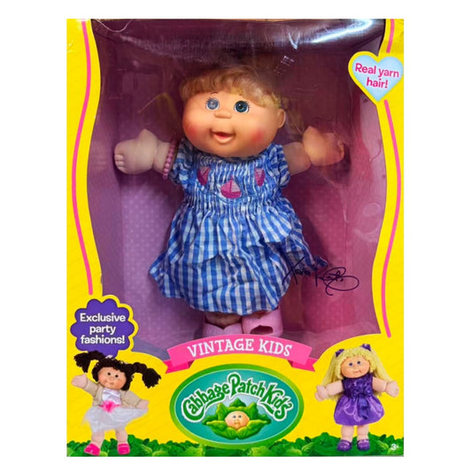 Cabbage Patch Kids Vintage Kids 14"- Classic Blue & White Stripe Dress