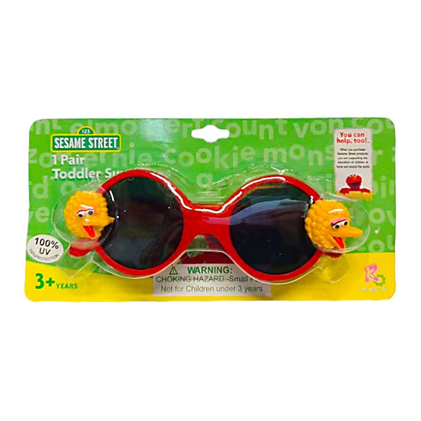Sesame Street Toddler Sunglasses 100% UV Protection - Elmo, Big Bird, Zoe, Abby Cadabby