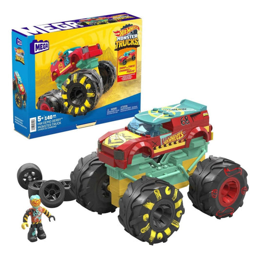 MEGA Hot Wheels HW Demo Derby Monster Truck Building Set 140 PCS