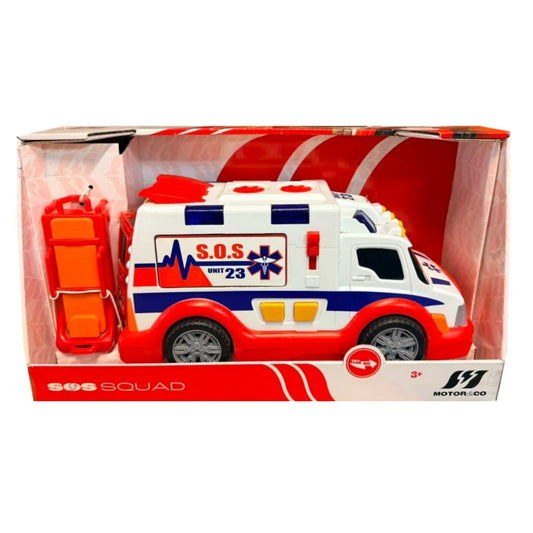 Motor & Co "SOS SQUAD" Toy Ambulance - Clearance Sale (Lights Only / No Sound)