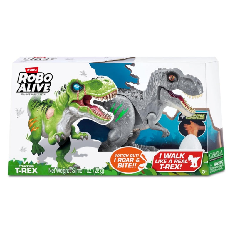 Robo Alive Robotic T-Rex with Slime Set, Grey