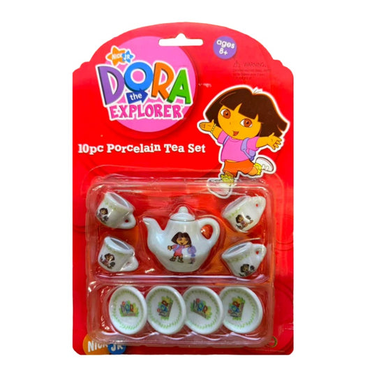 Nick Jr. Dora the Explorer 10pc Miniature Porcelain Tea Set Toy