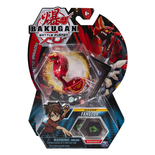 Bakugan Battle Planet, Fangzor, 3 Inch Collectible Action Figures - 2 Bakucores, 1 Card