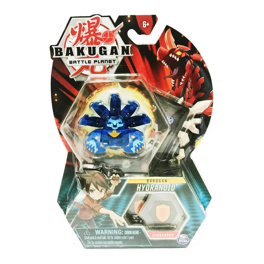 Bakugan Battle Planet,  Hydranoid, 3 Inch Collectible Action Figures - 2 Bakucores, 1 Card