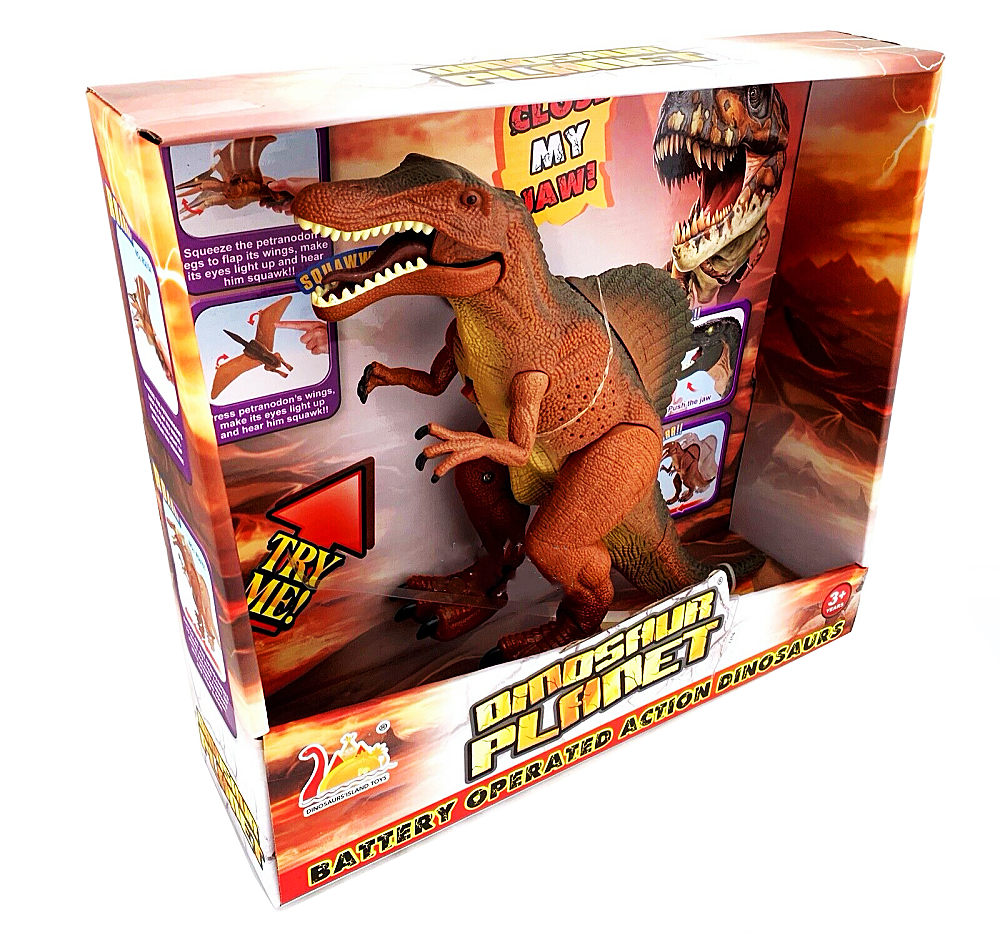Dinosaur Planet Battery Operated Tyrannosaurus Rex Spinosaurus