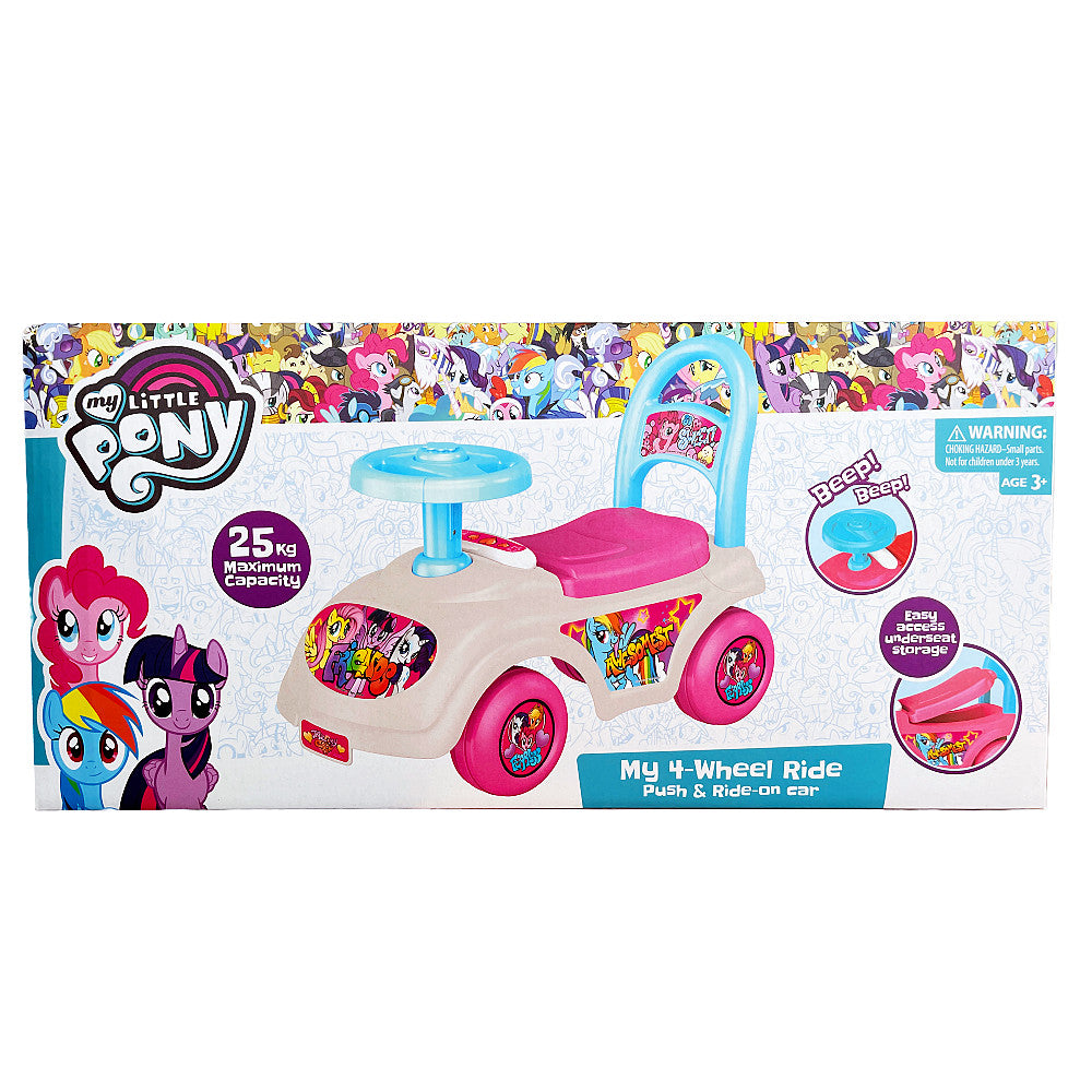 Hasbro My Little Pony My 4-Wheel Ride Push & Ride-On Car