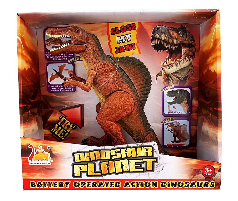 Dinosaur Planet Battery Operated Tyrannosaurus Rex Spinosaurus Tek Toys