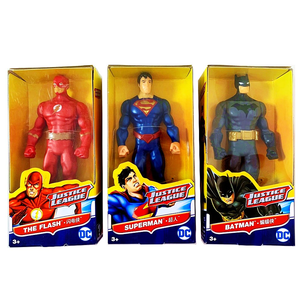 DC Justice League Figurines Batman, Superman, The Flash