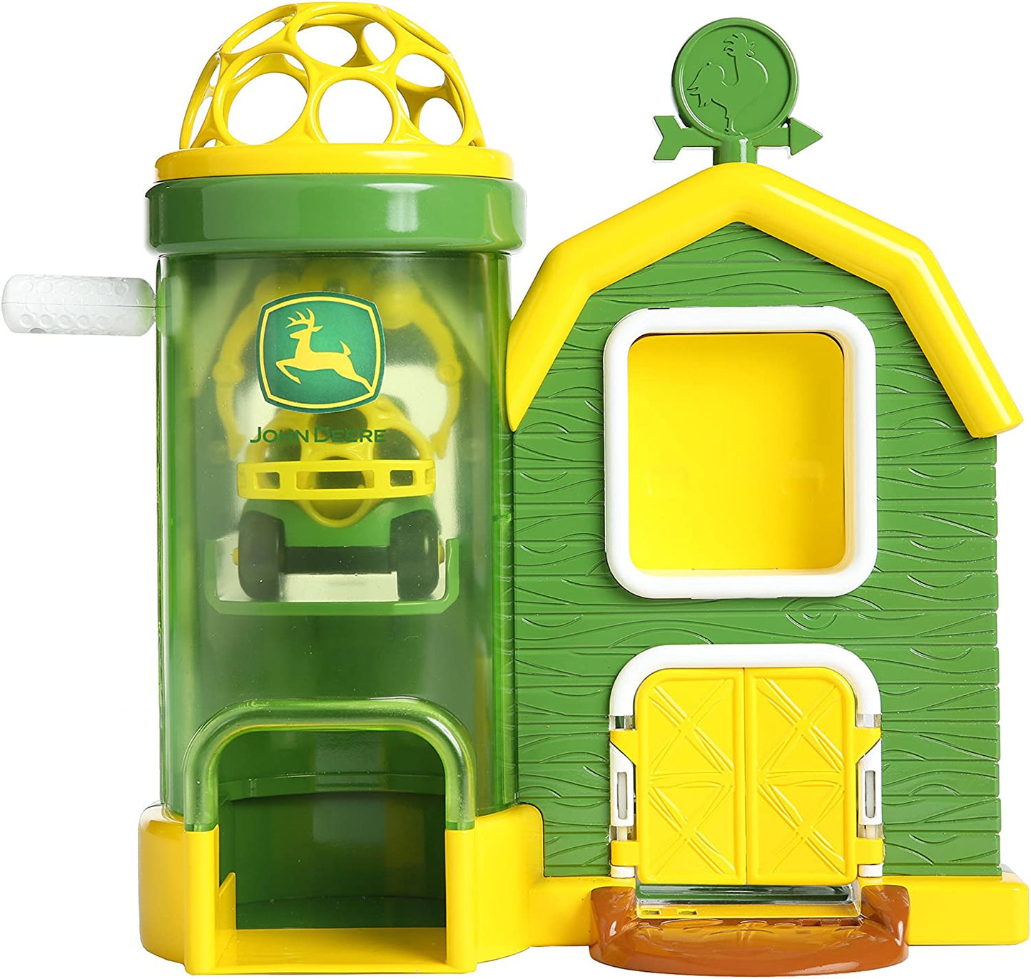 Oball Go Grippers John Deere Rev Up Barnhouse Playset and Push Vehicle