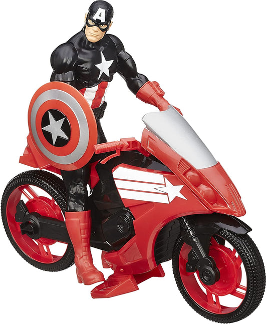 Marvel Avengers Captain America 12" Figure with Defender Cycle
