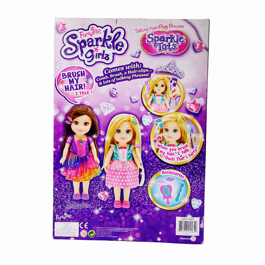 Funville Sparkle Girls Sparkle Tots Talking Hair-Play Princess