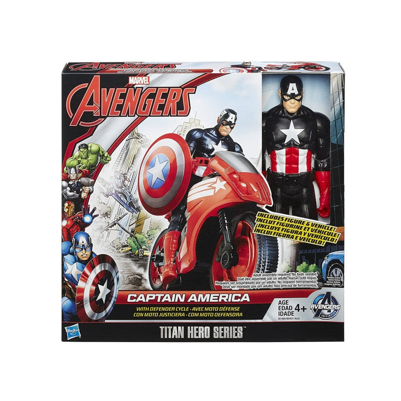 Marvel Avengers Captain America 12" Figure with Defender Cycle