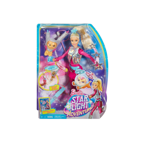 Barbie Star Light Adventure Galaxy Barbie Doll & Flying Cat