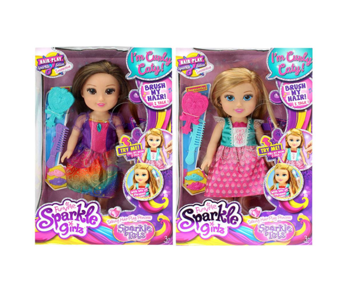 Funville Sparkle Girls Sparkle Tots Talking Hair-Play Princess