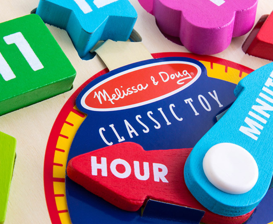 Melissa & Doug Wooden Shape Sorting Clock