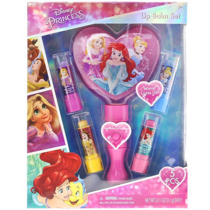 Disney Princess Lip Balm Set With Lights Up Mirror