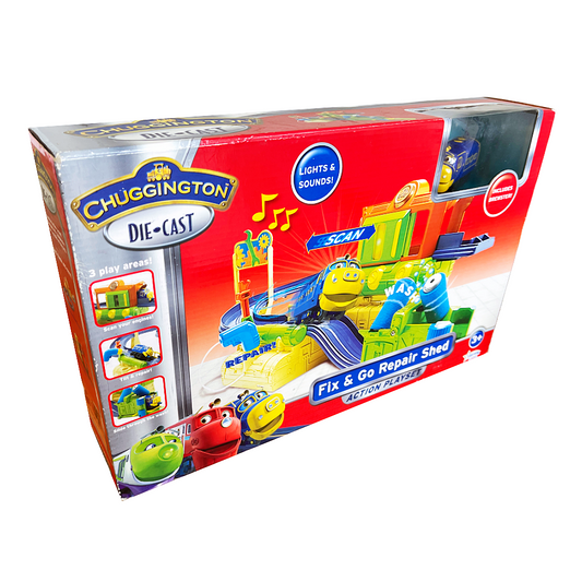 Chuggington Die-Cast Fix and Go Repair Shed Action Playset