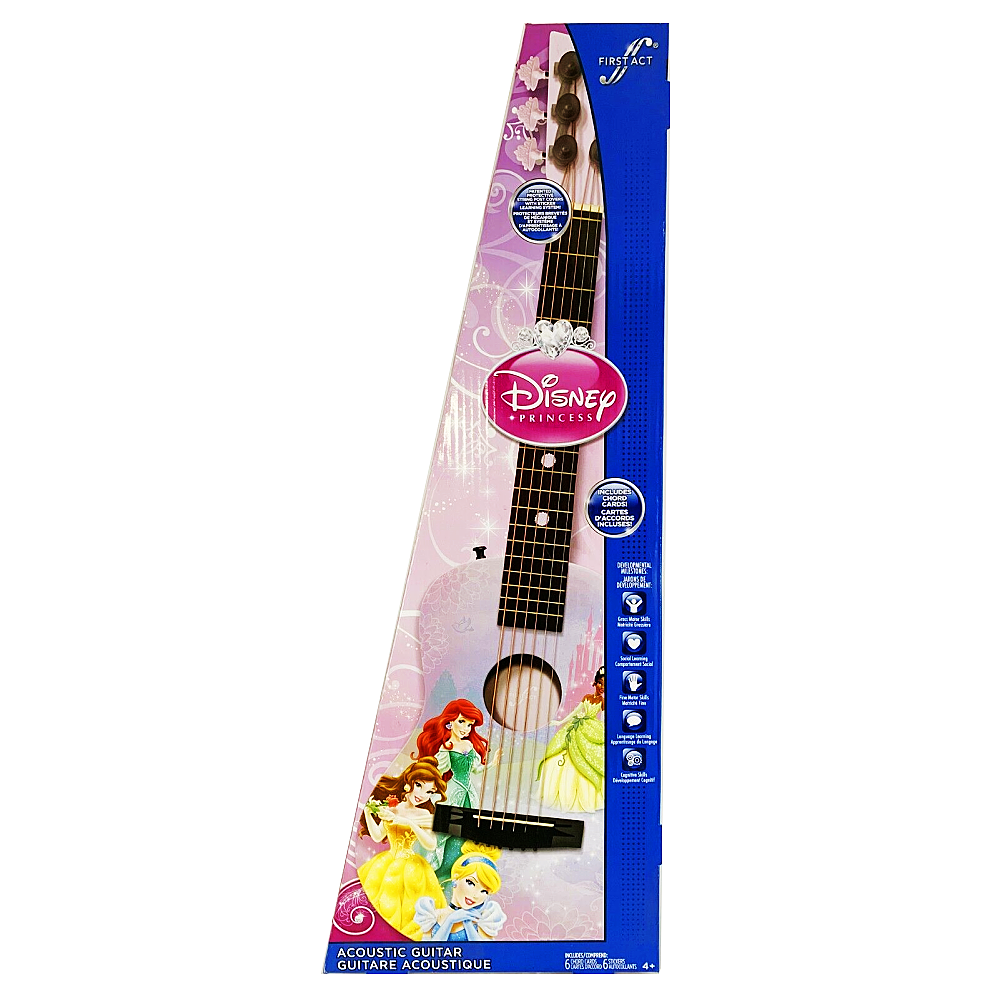 Disney Princess Acoustic Guitar Musical Instrument w Chord Cards