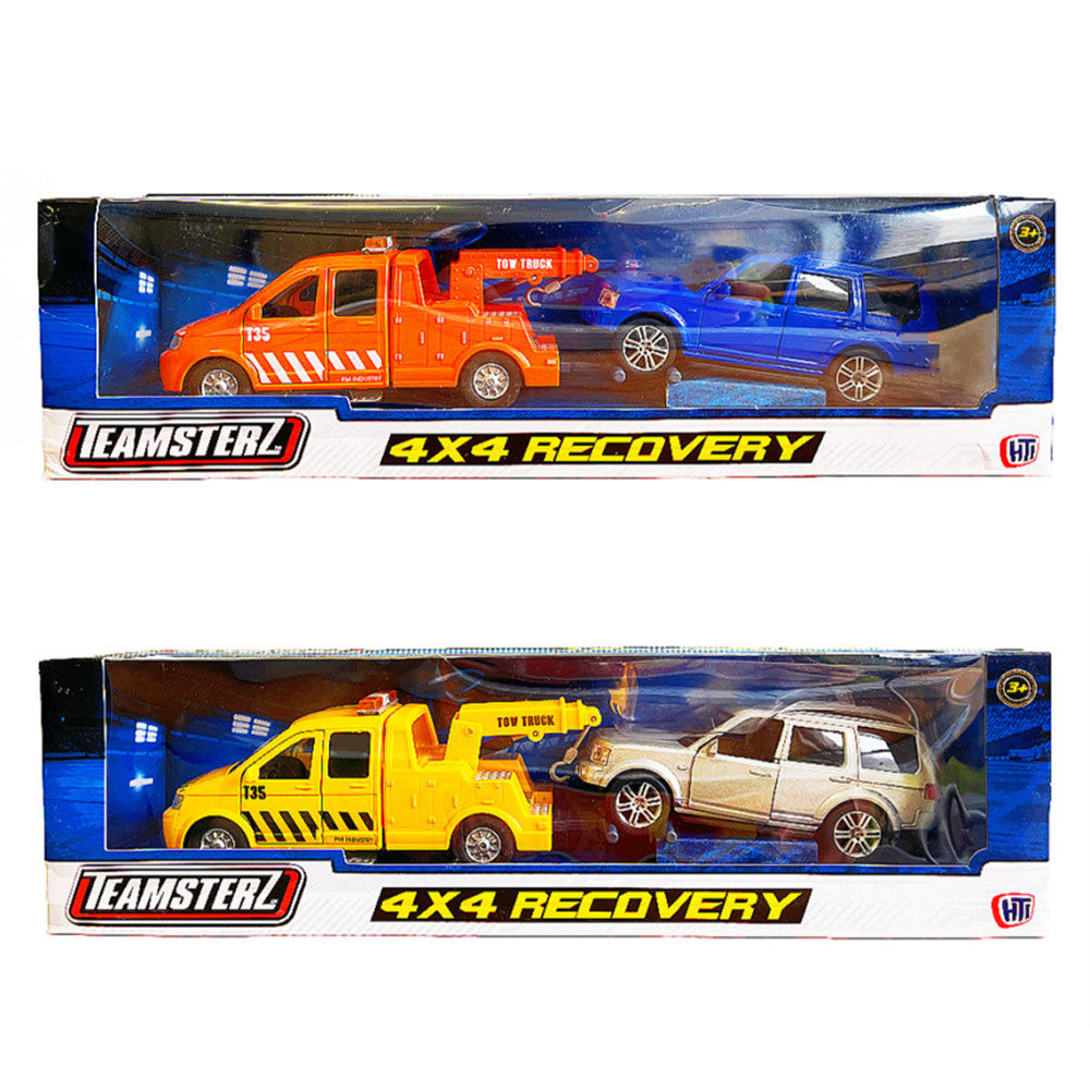 Teamsterz 4 x 4 Recovery Metal Diecast Tow Truck and Car