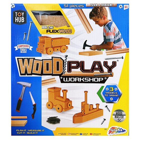51 Pieces Grafix Toy Hub Wood Play Workshop