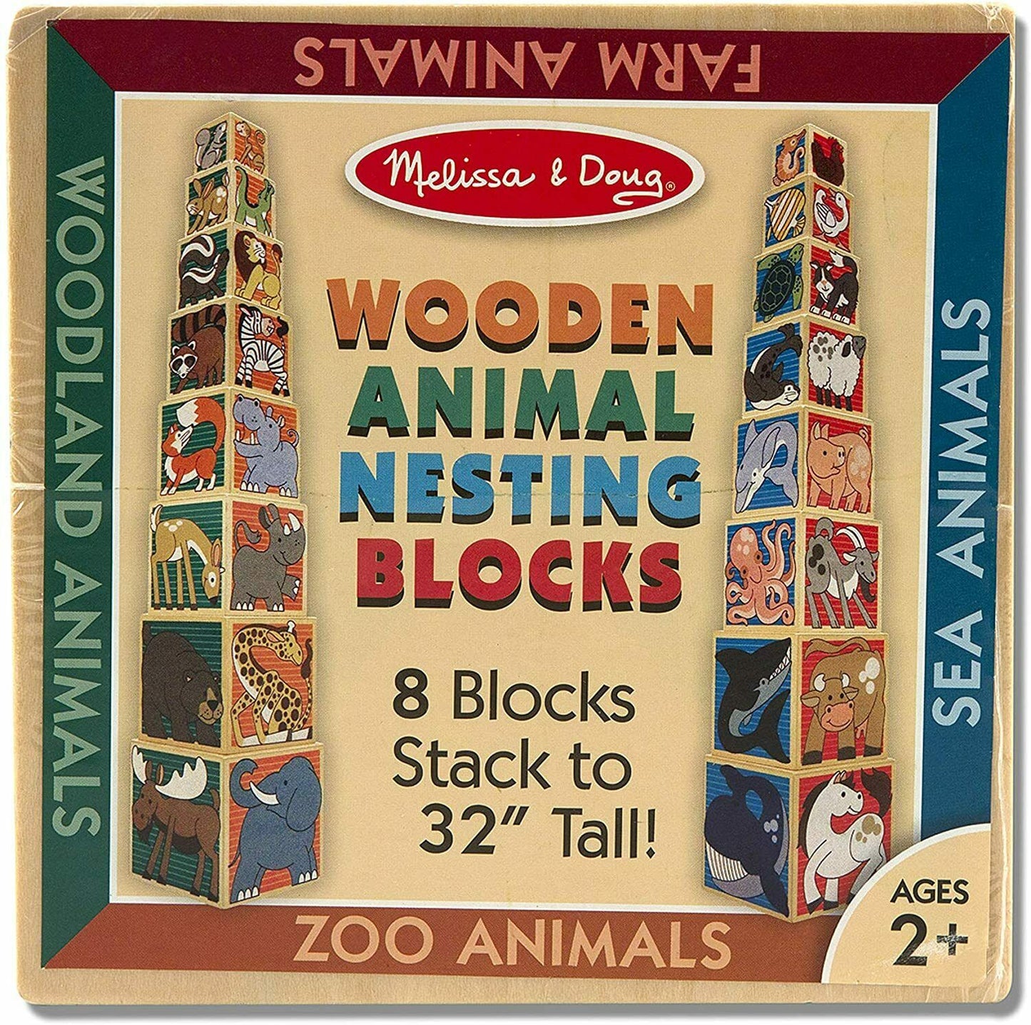 Melissa & Doug Wooden Animal Nesting Blocks