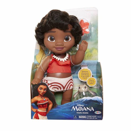 Disney Young Moana 12" Bath Doll Toy With Her Turtle Friend