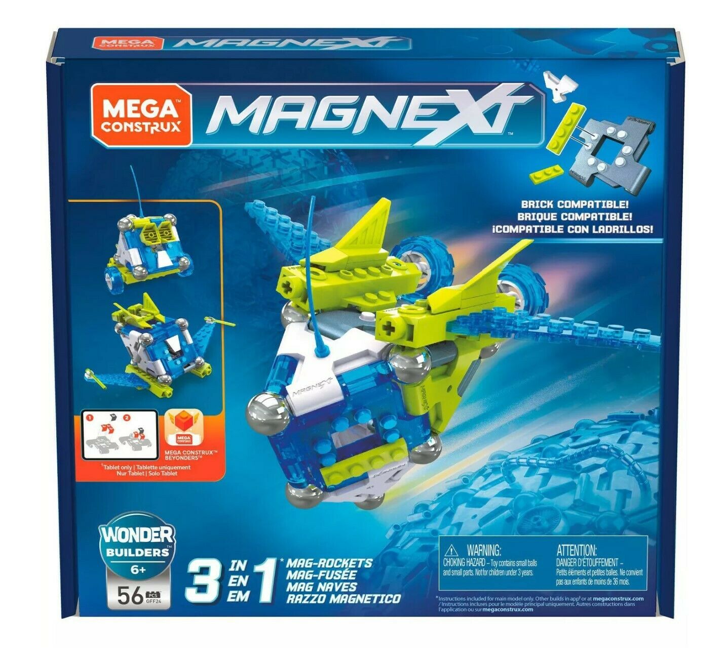 Mega Construx Magnext 3-in-1 Mag-Rockets