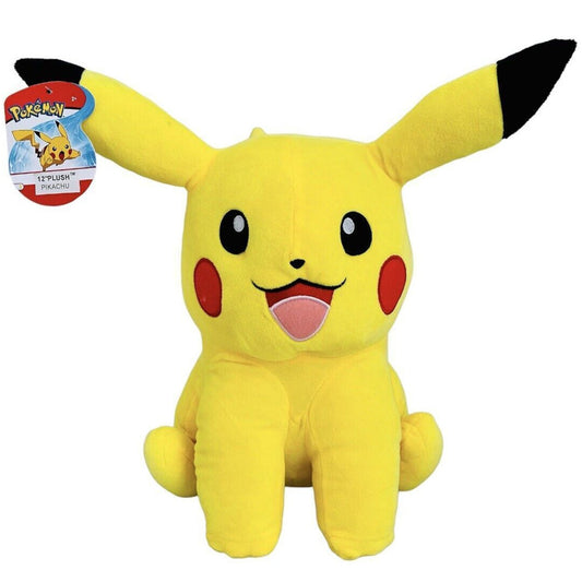 Wicked Cool Toys Pokémon Sitting Plush Pikachu 12"