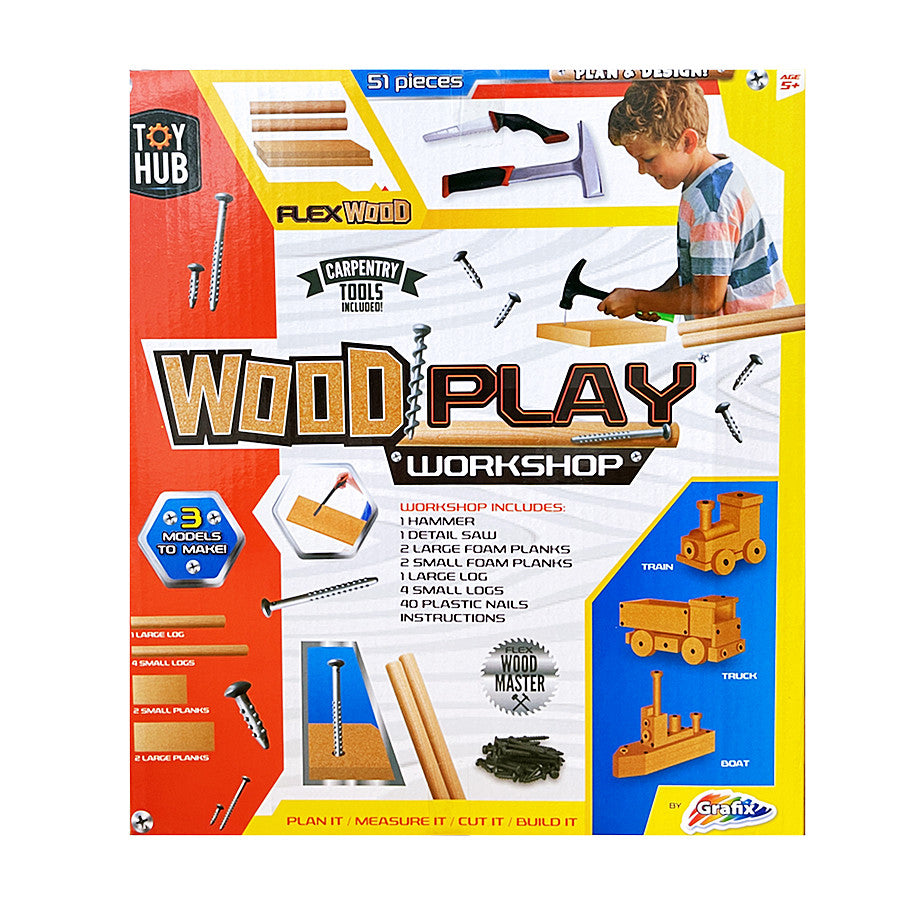 Toy Hub 51 Pieces Grafix Toy Hub Wood Play Workshop – Tek Toys